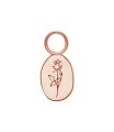 Rose Birth Flower Silver Charms CH-340